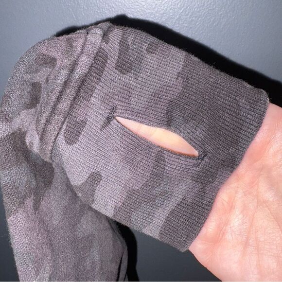 Lululemon Scuba Hoodie Jacket Women's 10 Camouflage Full Zip Light Cotton Fleece - Picture 10 of 12